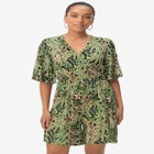 Flutter Sleeve Surplice Romper image number null