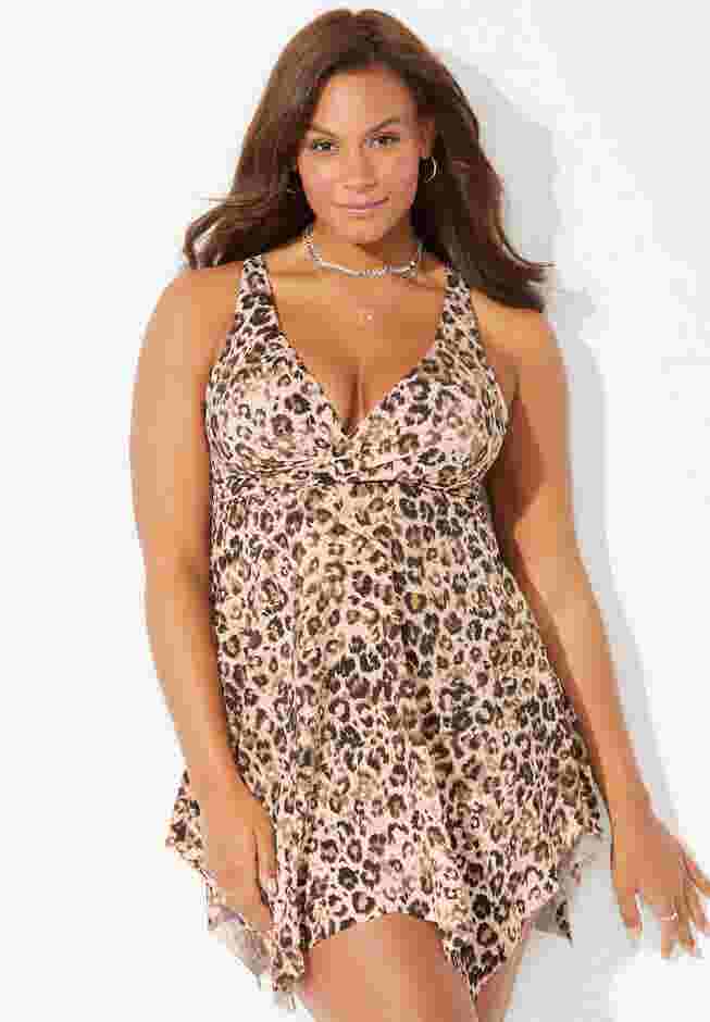 Wrap Two-Piece Swimdress Set image number 2