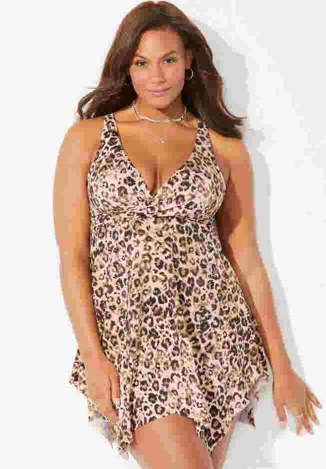 Wrap Two-Piece Swimdress Set image number 0