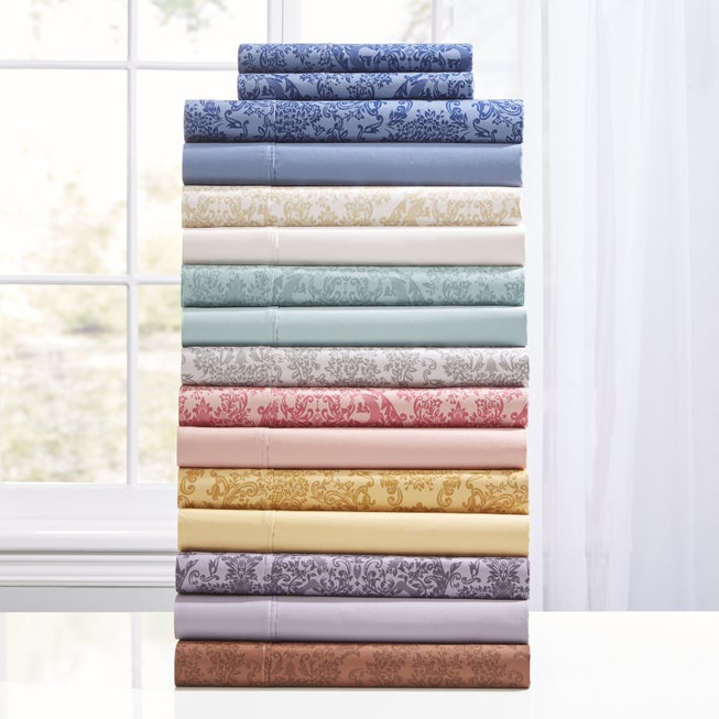Printed Damask 6-PC. Sheet Set image number 2
