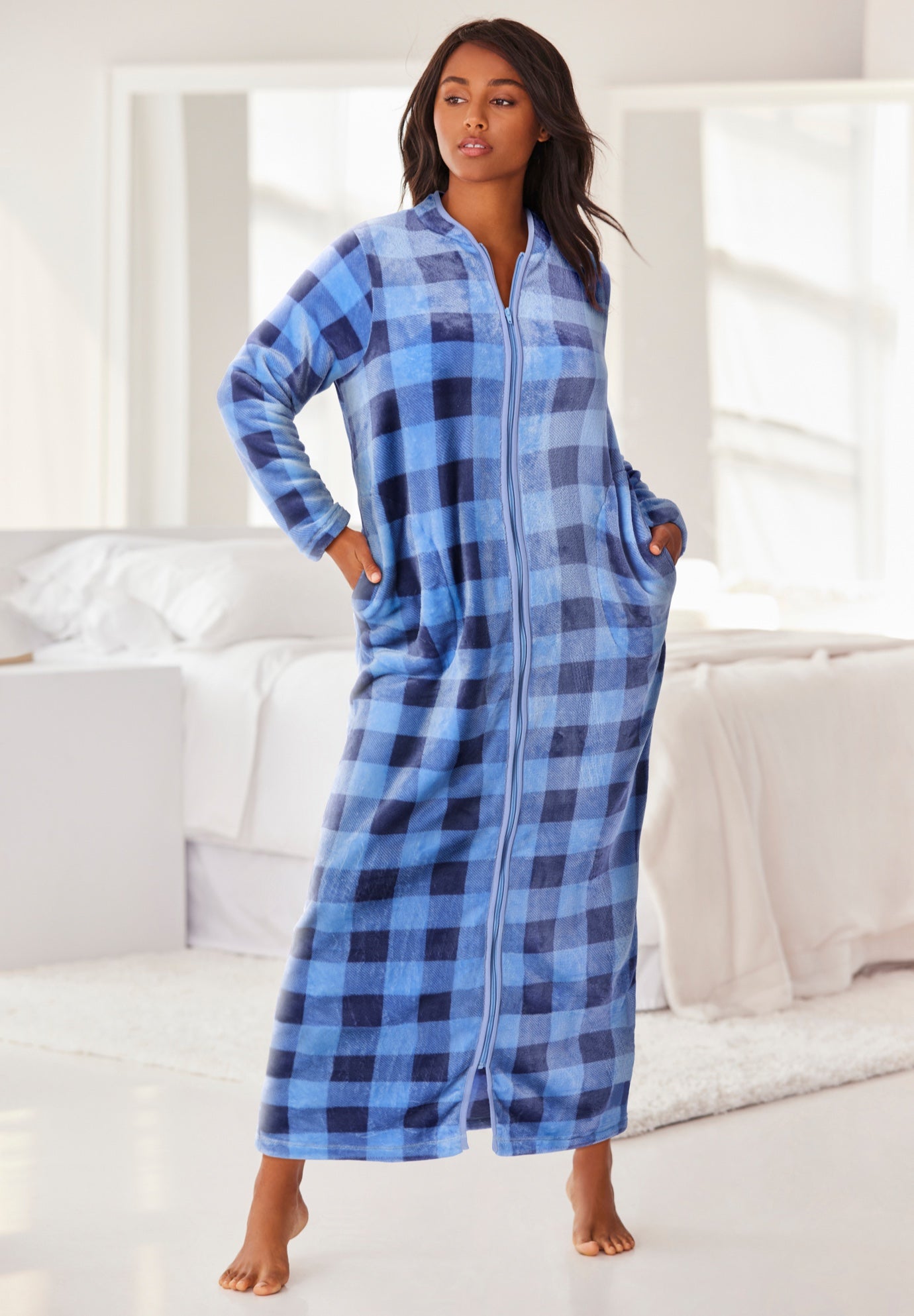 Plush Zip-Front Robe image number 0
