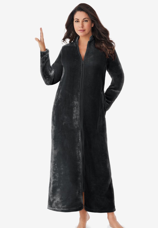 Fashionable The Microfleece Robe, Black Roaman's - Main Image