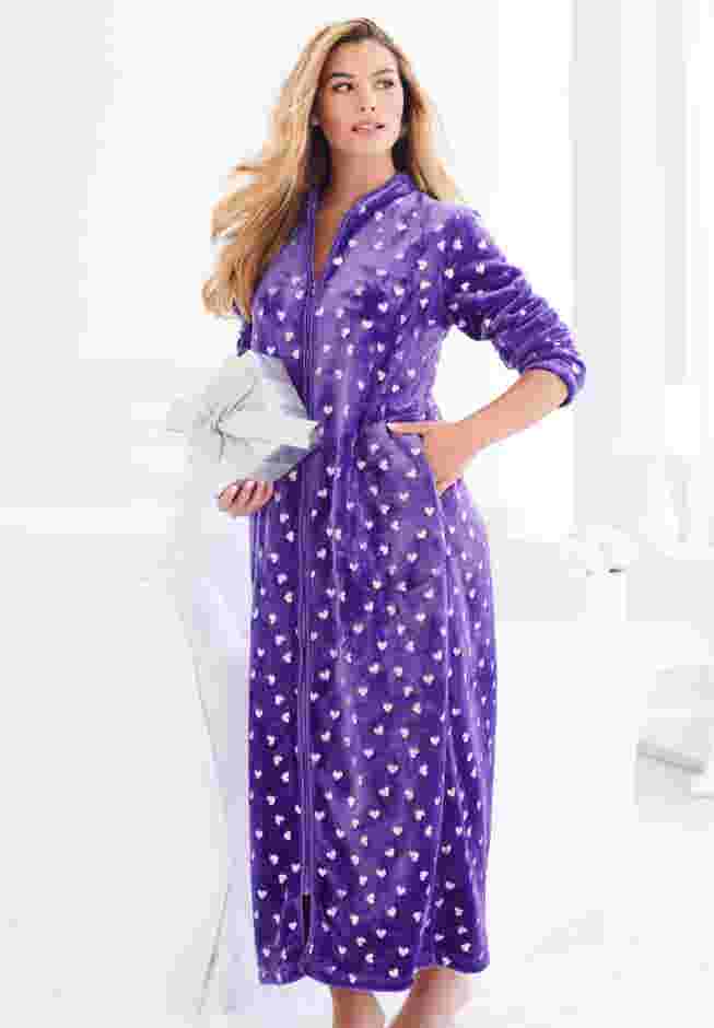 Plush Zip-Front Robe image number 0