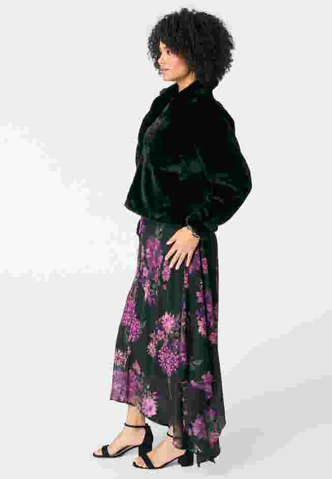 Faux Fur Cropped Shrug Jacket image number 2