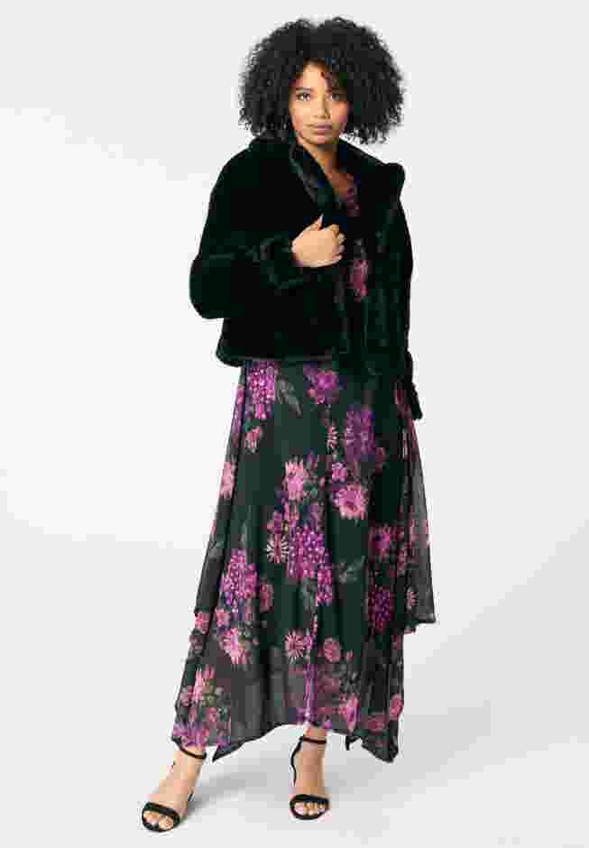 Faux Fur Cropped Shrug Jacket image number 0