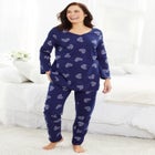 Avenue Body Three-Quarter Sleeve Pajama Set image number null