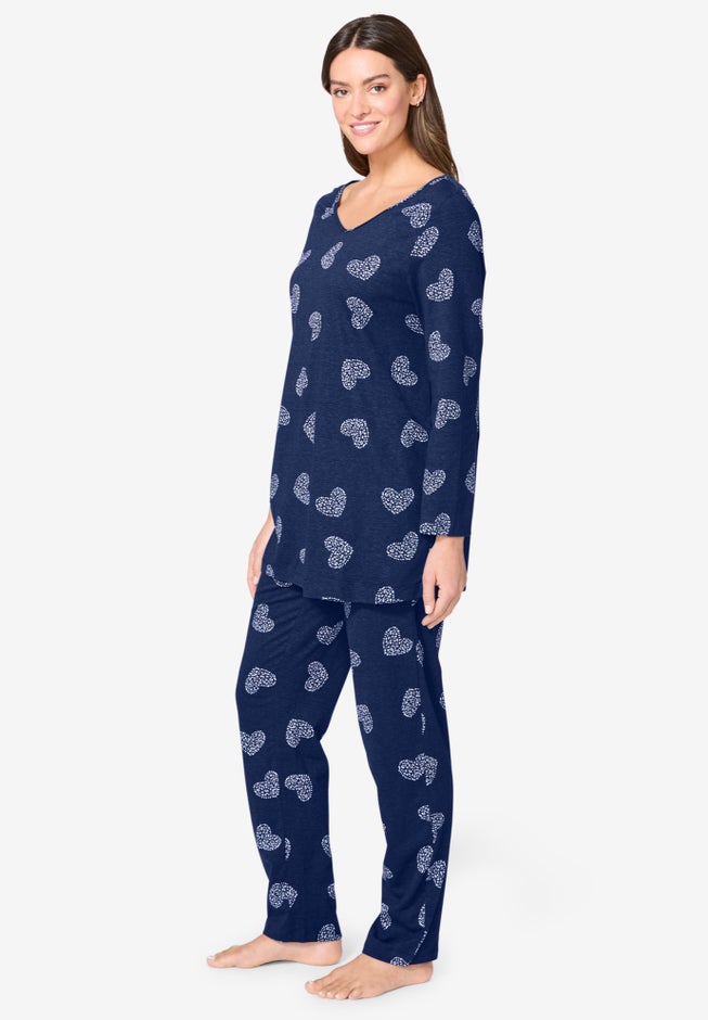 Avenue Body Three-Quarter Sleeve Pajama Set image number 2