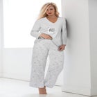 Avenue Body Three-Quarter Sleeve Pajama Set image number null