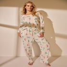 Avenue Body Three-Quarter Sleeve Pajama Set image number null