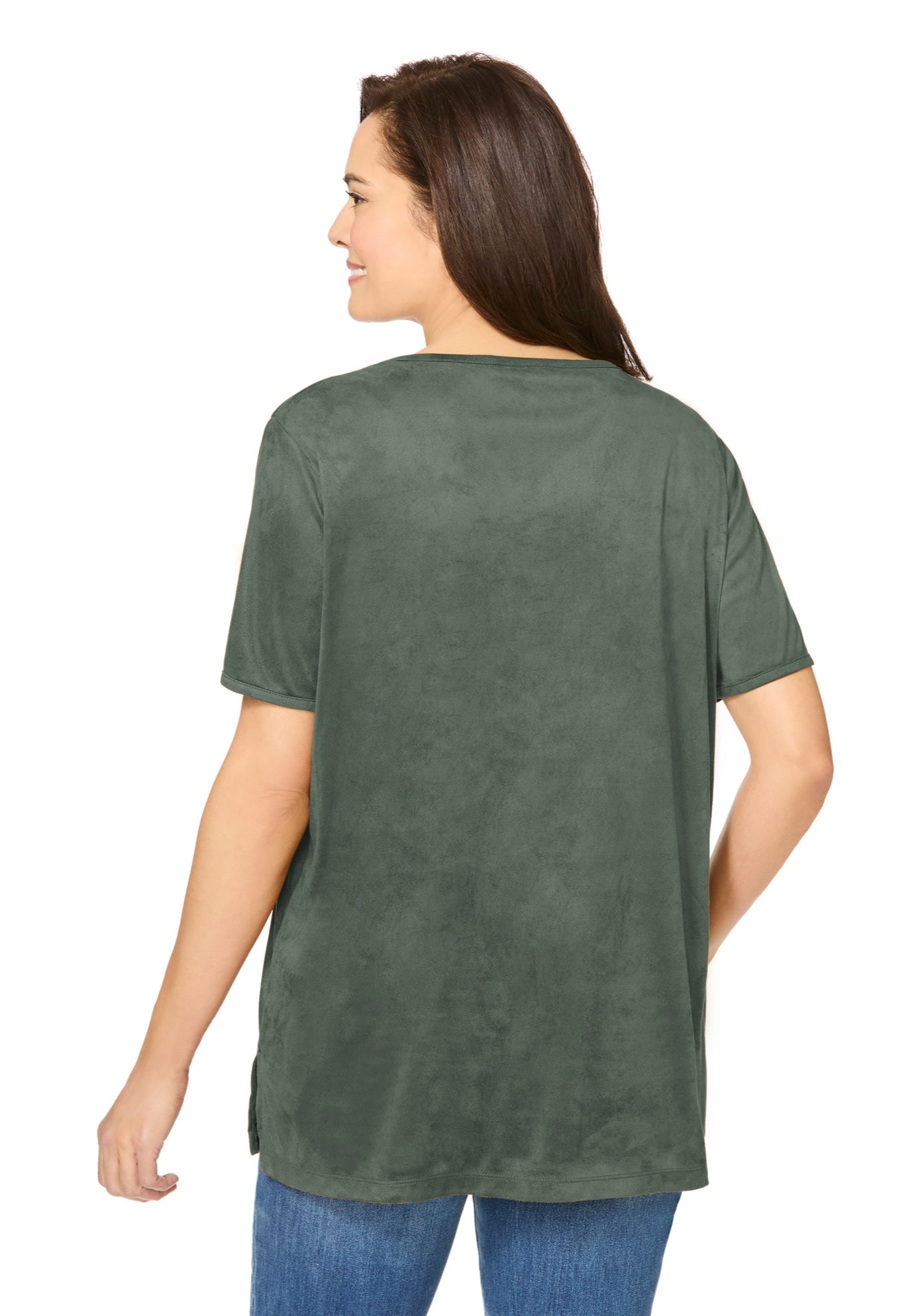 Faux Suede Tee image number 1
