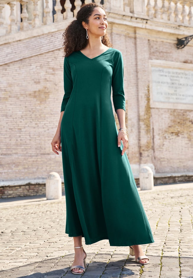 Double-V Maxi Dress image number 0