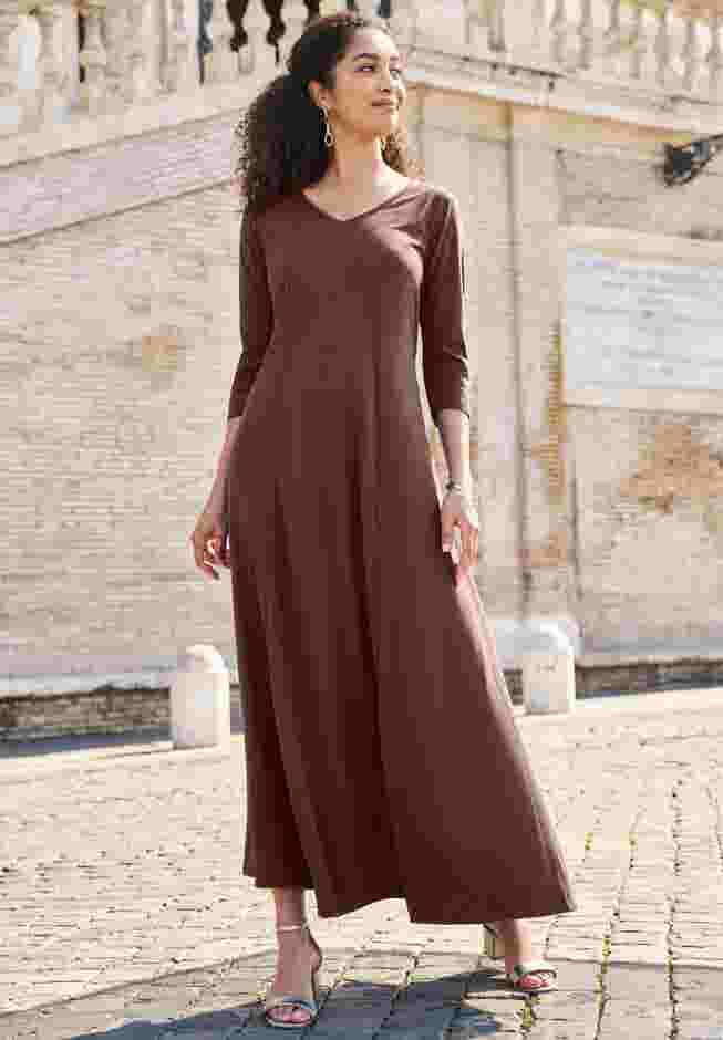 Double-V Maxi Dress image number 0