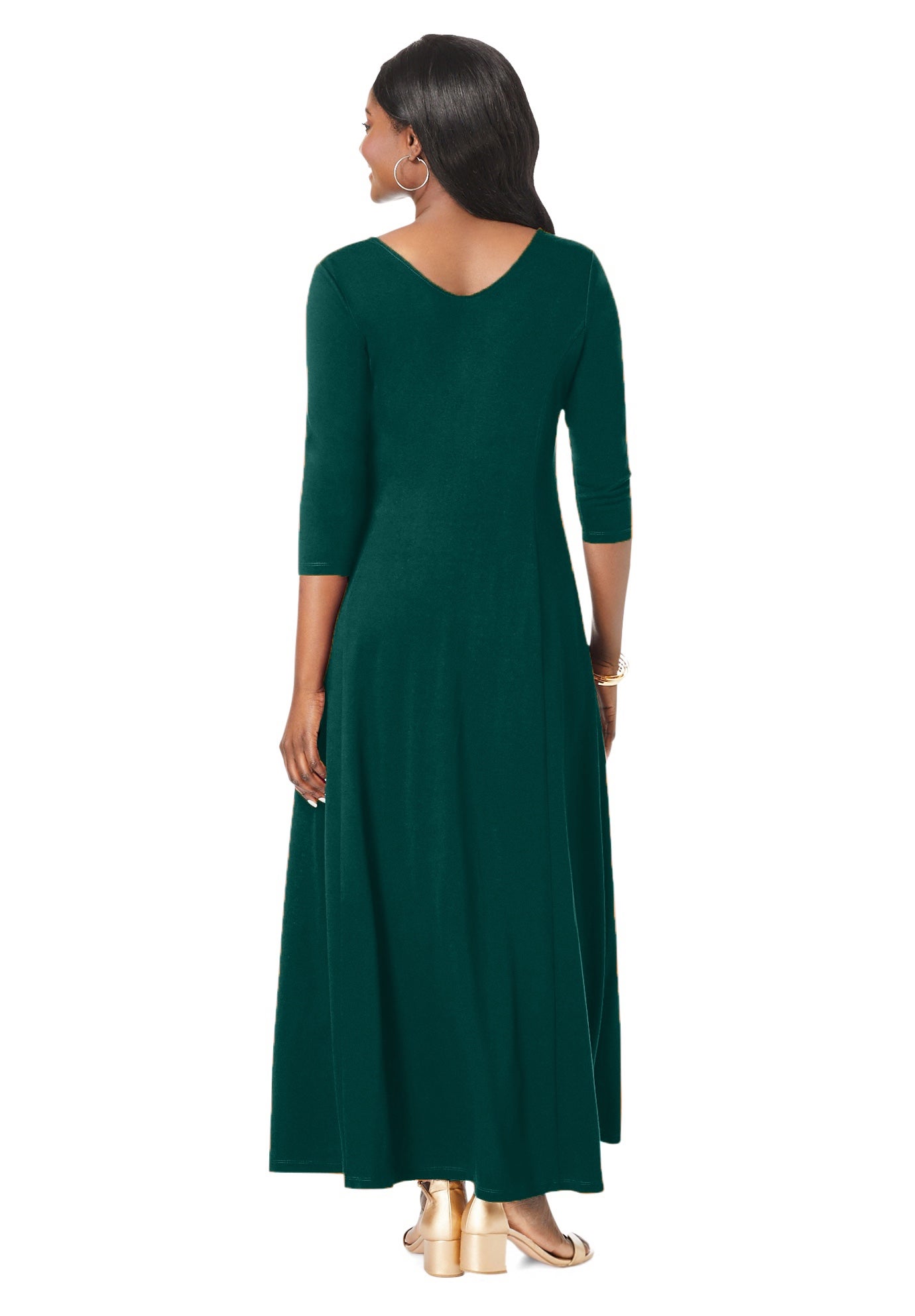 Double-V Maxi Dress image number 1