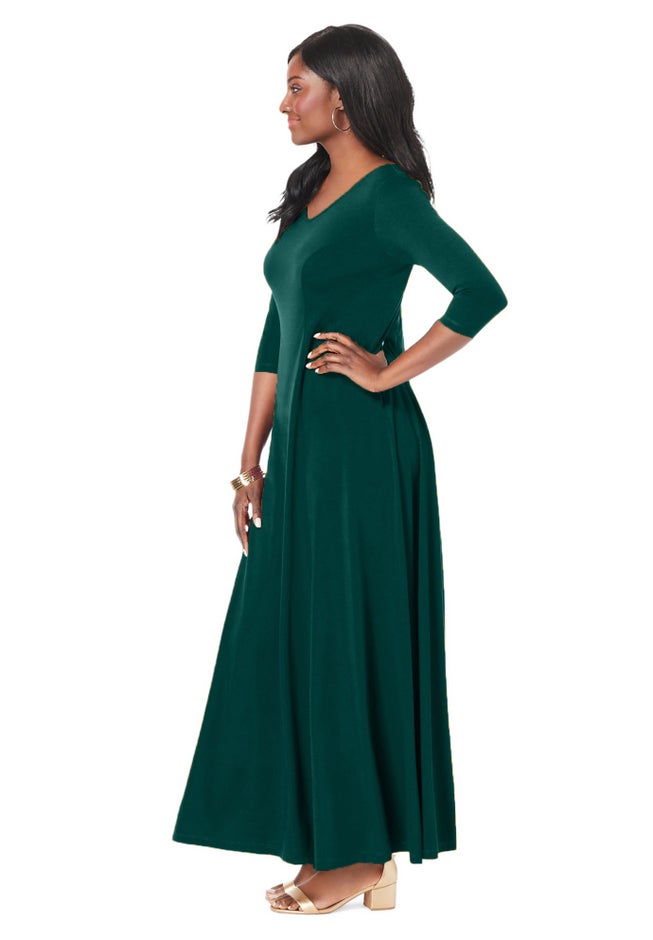 Double-V Maxi Dress image number 2
