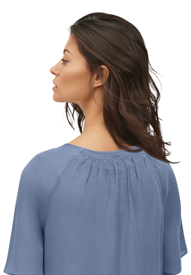 Crinkle Tie-Front Blouse image number 1