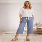 Crinkle Tie-Front Blouse image number null