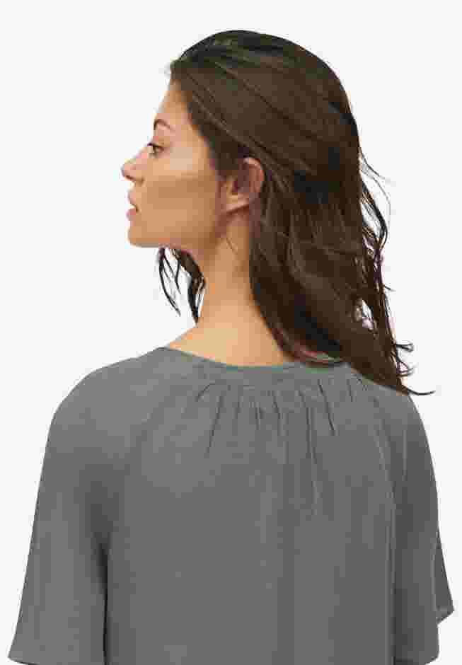 Crinkle Tie-Front Blouse image number 1