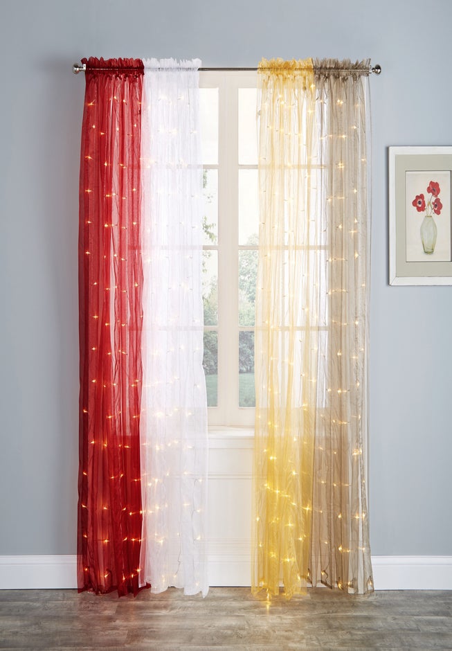 Pre-Lit Rod-Pocket Curtain Panel image number 5