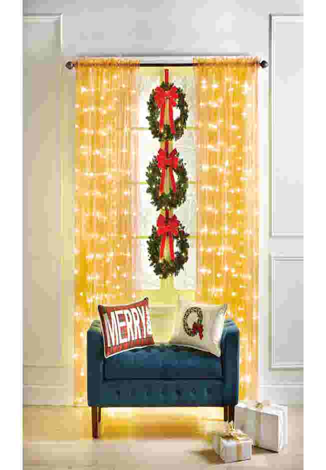 Pre-Lit Rod-Pocket Curtain Panel image number 0