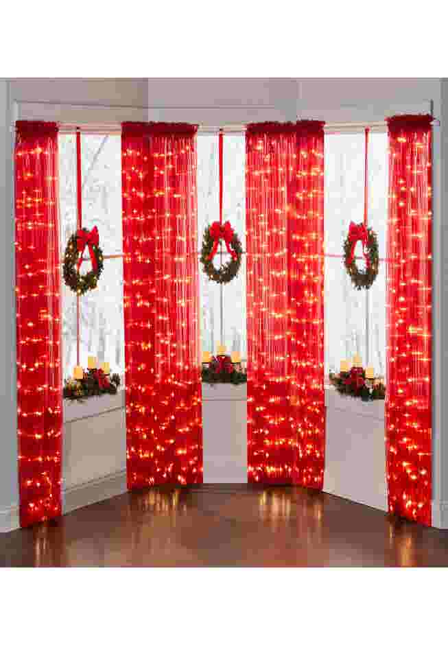 Pre-Lit Rod-Pocket Curtain Panel image number 0