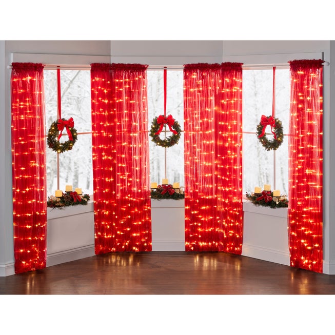 Pre-Lit Rod-Pocket Curtain Panel image number 0