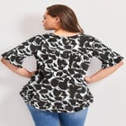 Crew Ruffle Hem Top image number 1
