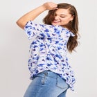 Crew Ruffle Hem Top image number 2