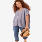 Oversized Linen-Blend Tunic image number null