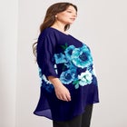 Printed Asymmetric Blouse image number 2