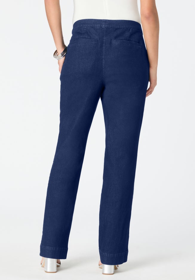 High-Rise Bootcut Denim Trouser image number null