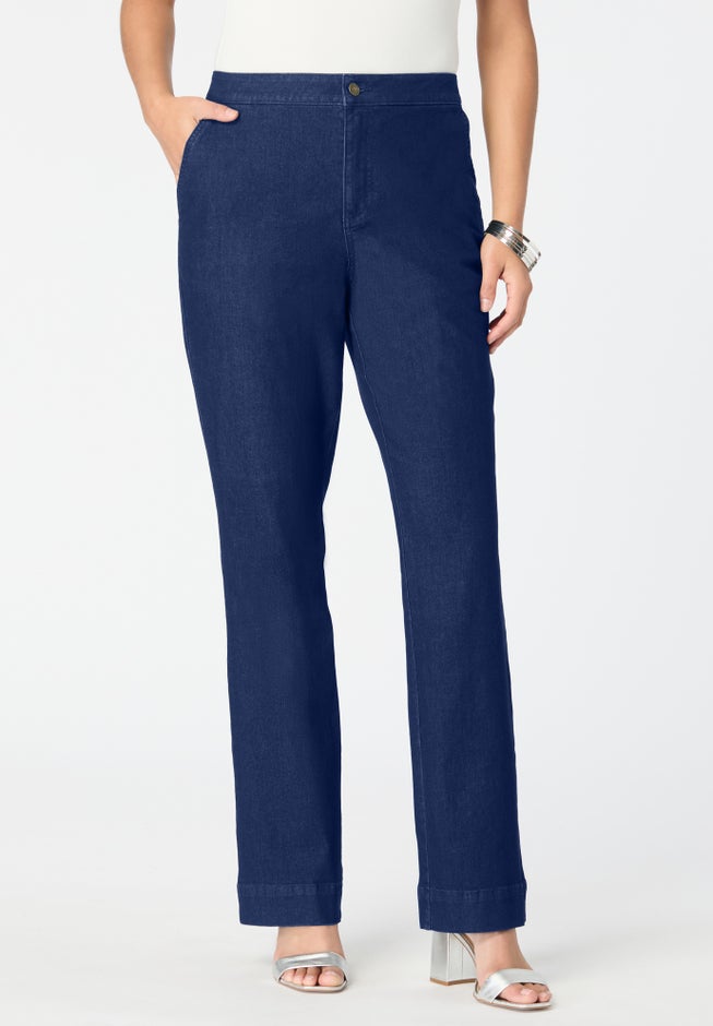 High-Rise Bootcut Denim Trouser image number null