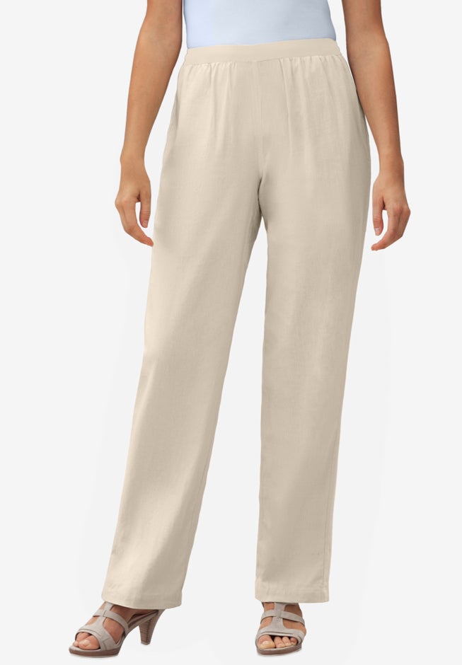 Straight Leg Linen Pant image number 1