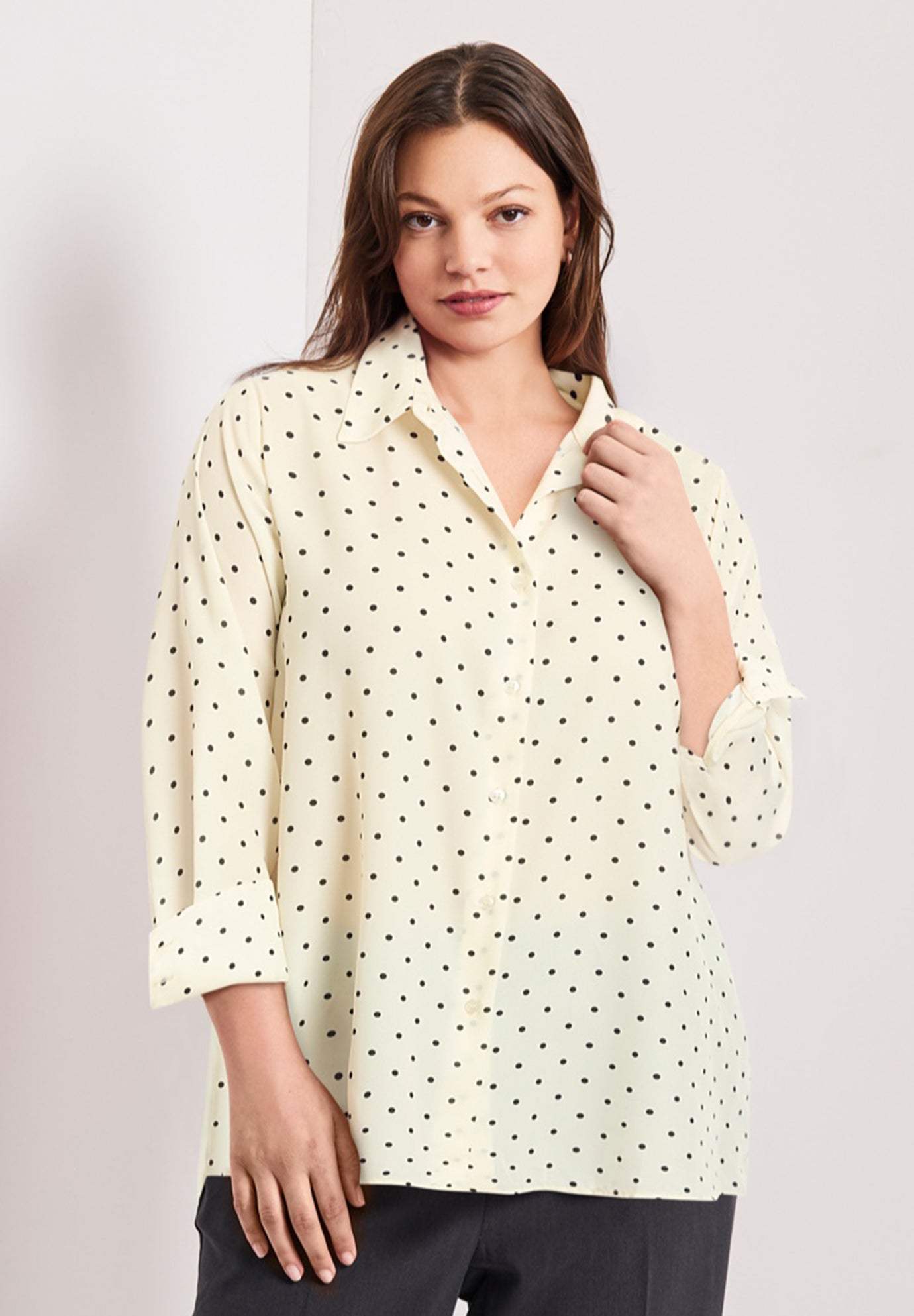 Signature Button Front Blouse image number 0