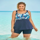 Zip-Front Tankini Top  image number null