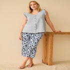 Wide-Leg Crop Pants image number null