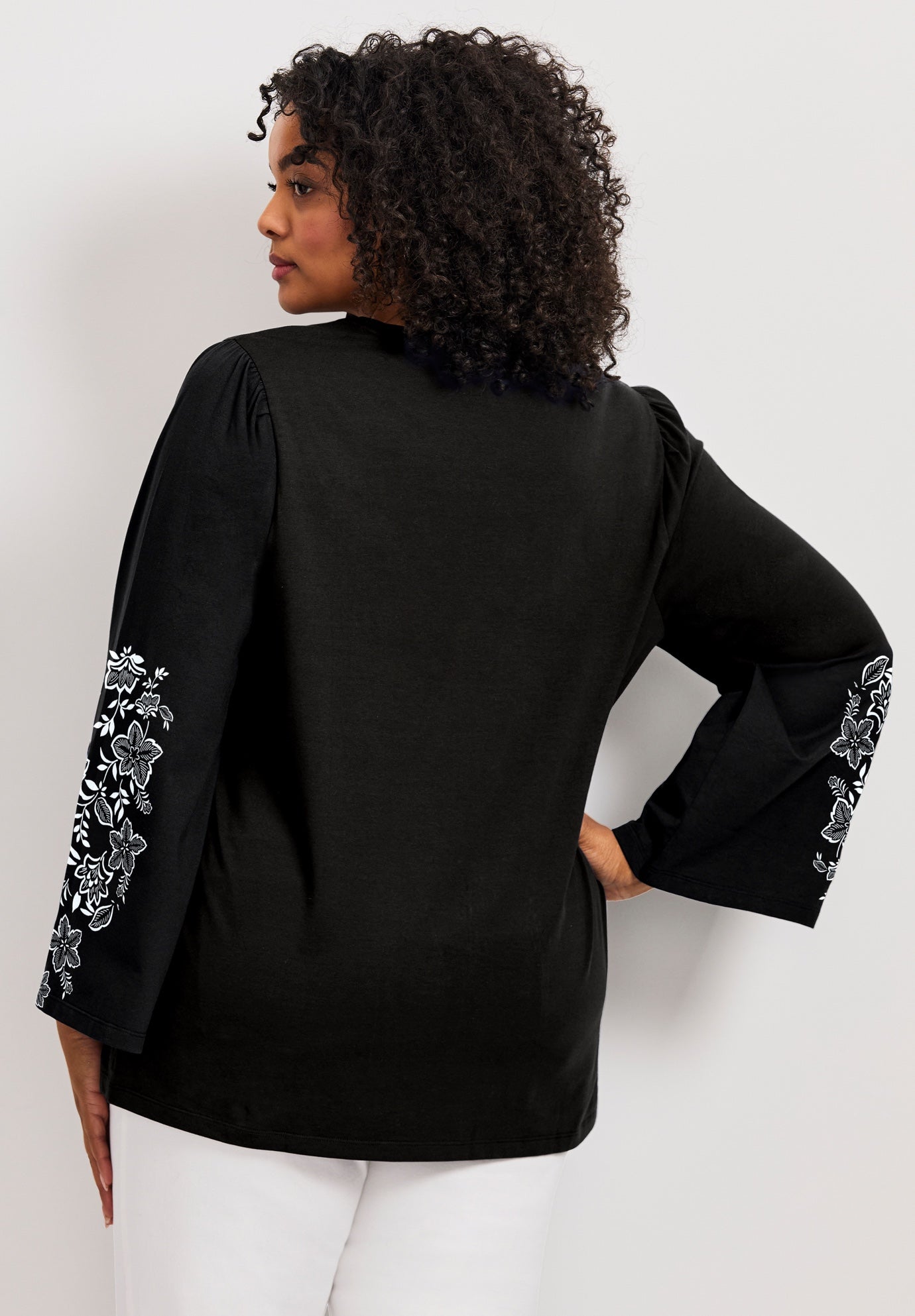 Novelty Bell Sleeve Top image number 1