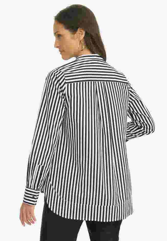 Poplin Hi-Low Henley Tunic image number 1
