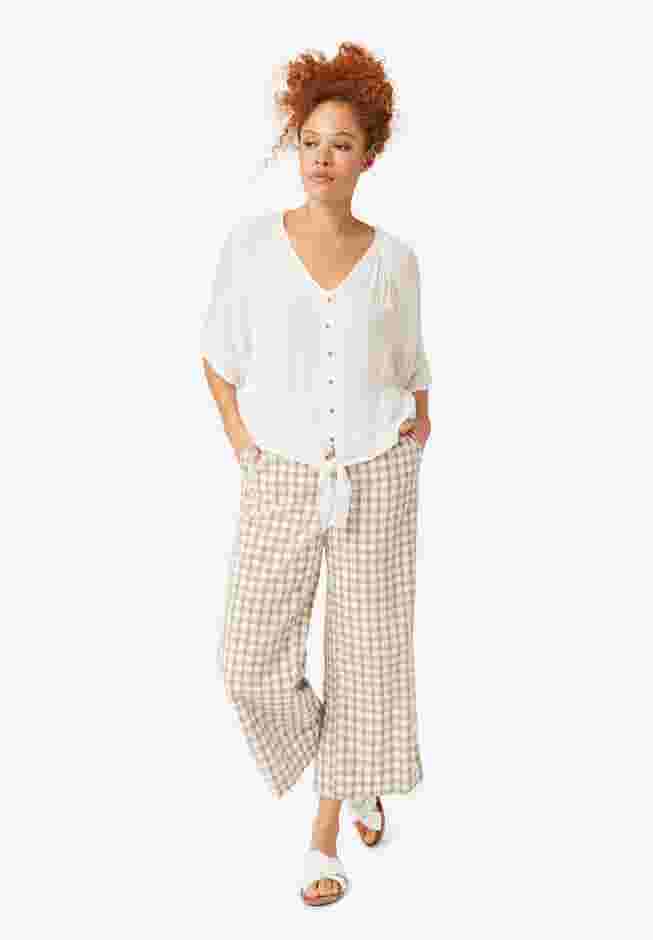 Gingham Crop Pants image number 2