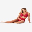 Embroidered Front-Close Underwire Bra image number null