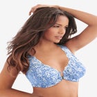 Embroidered Front-Close Underwire Bra image number null