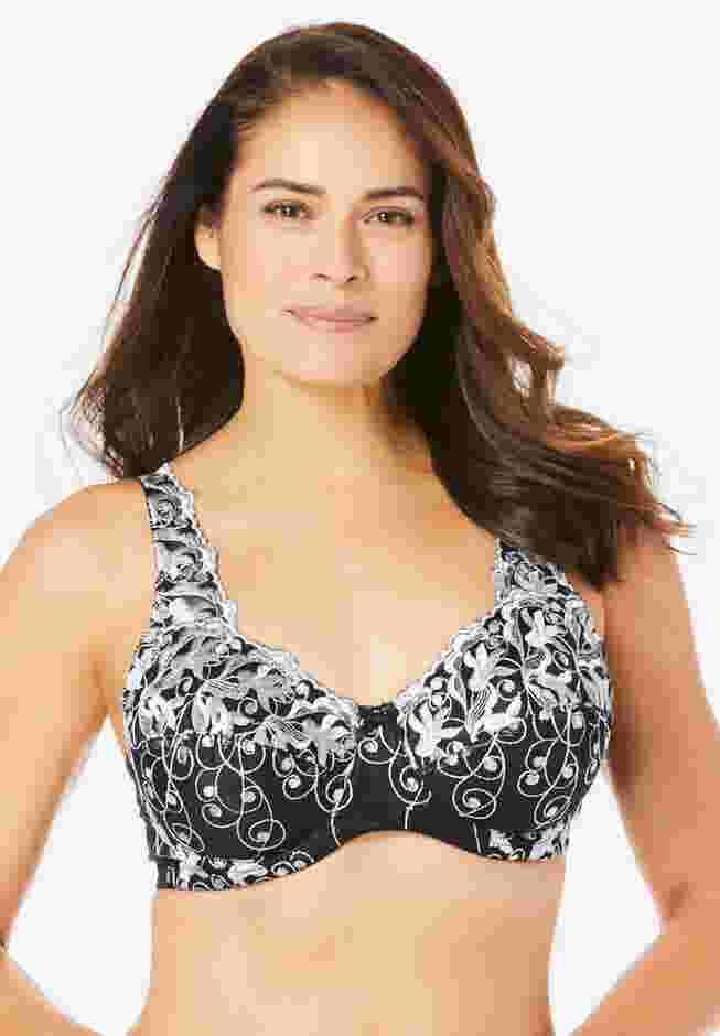 Embroidered Underwire Bra image number 0
