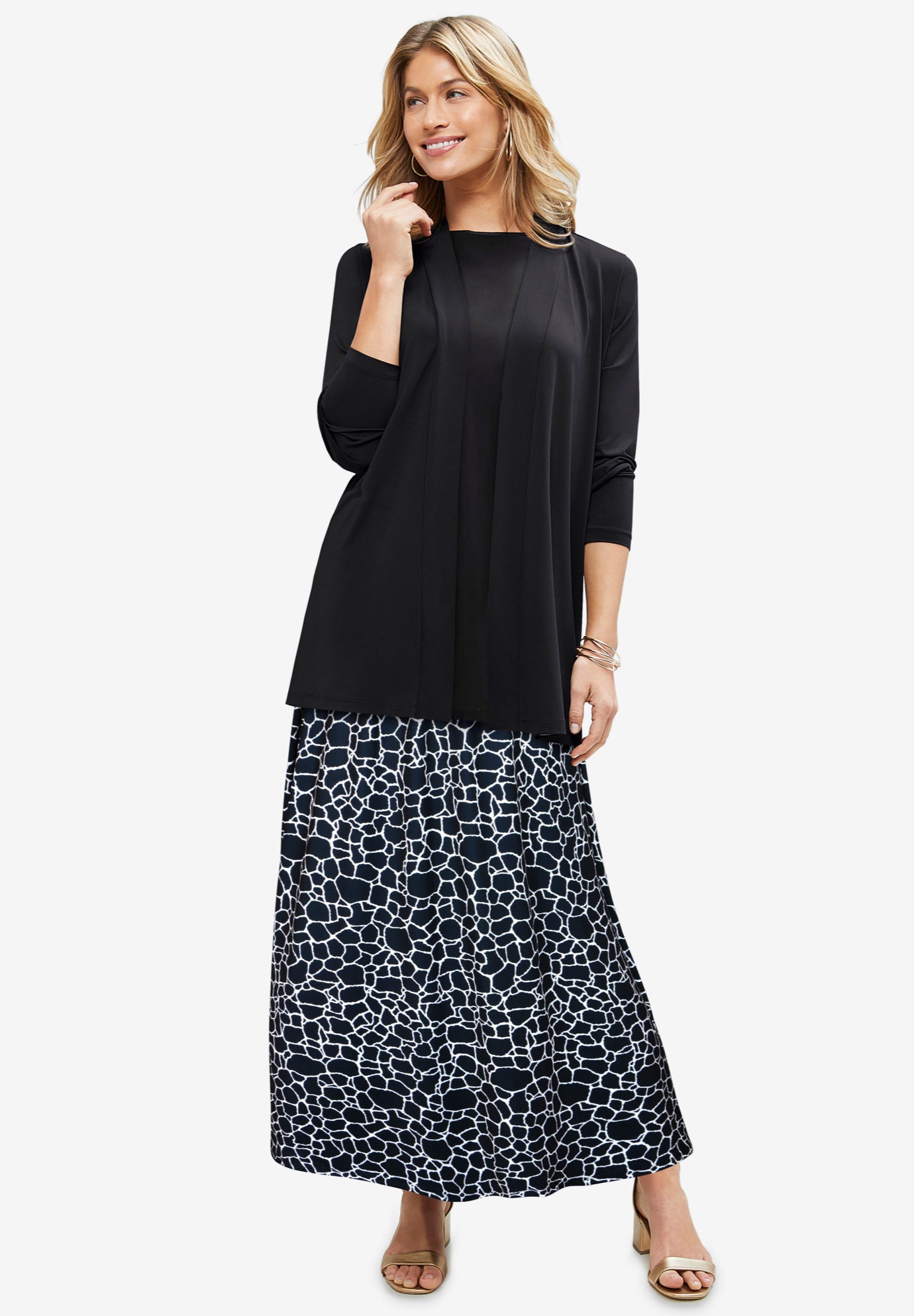 The Knit Maxi Skirt in Black