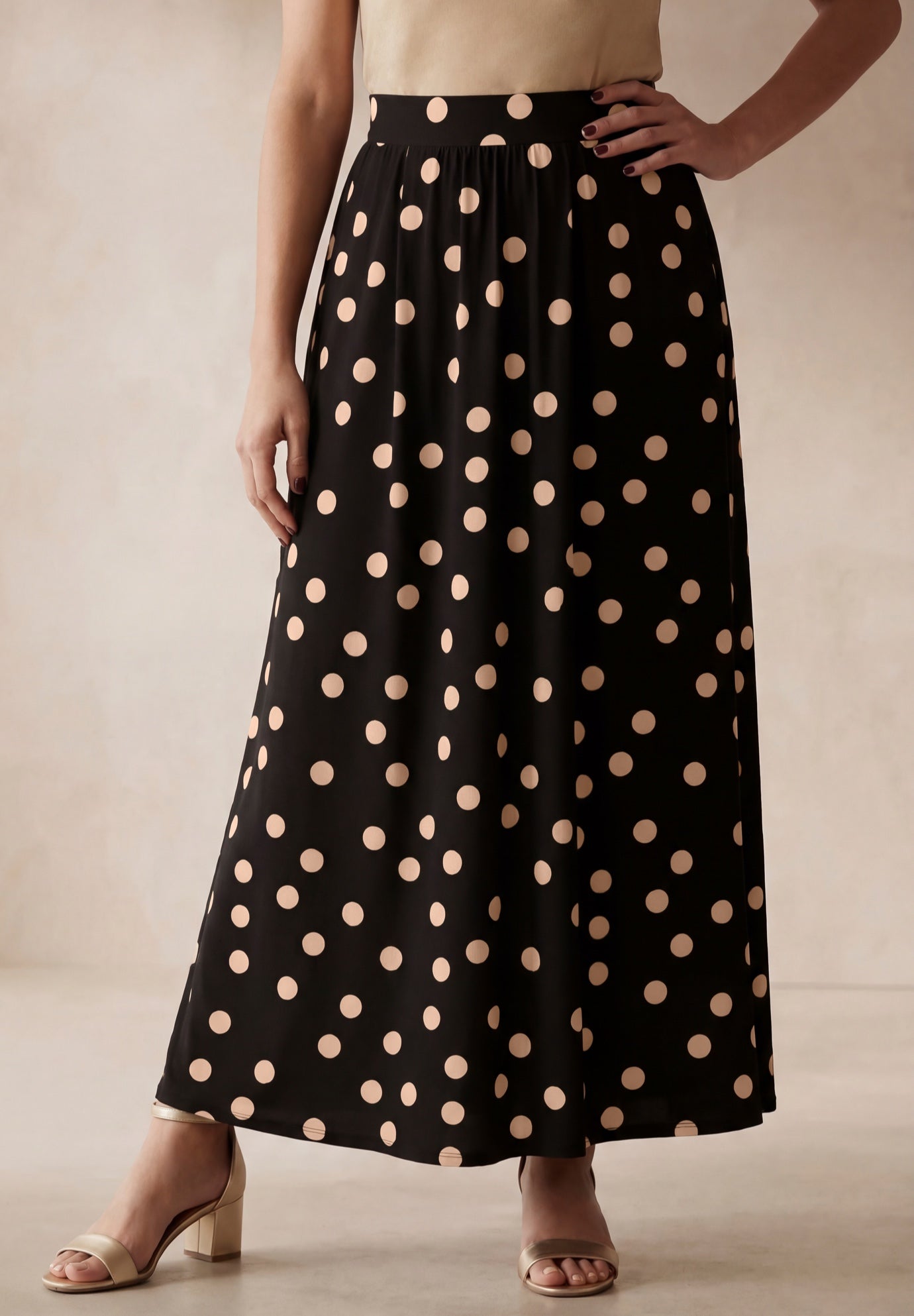 Stretch Knit Maxi Skirt image number 0