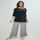 Stretch Knit Wide Leg Pant image number null