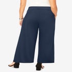 Stretch Knit Wide Leg Pant image number null