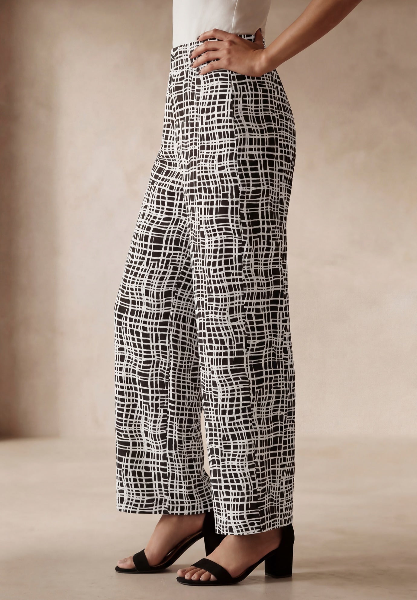 Stretch Knit Wide Leg Pant image number 2