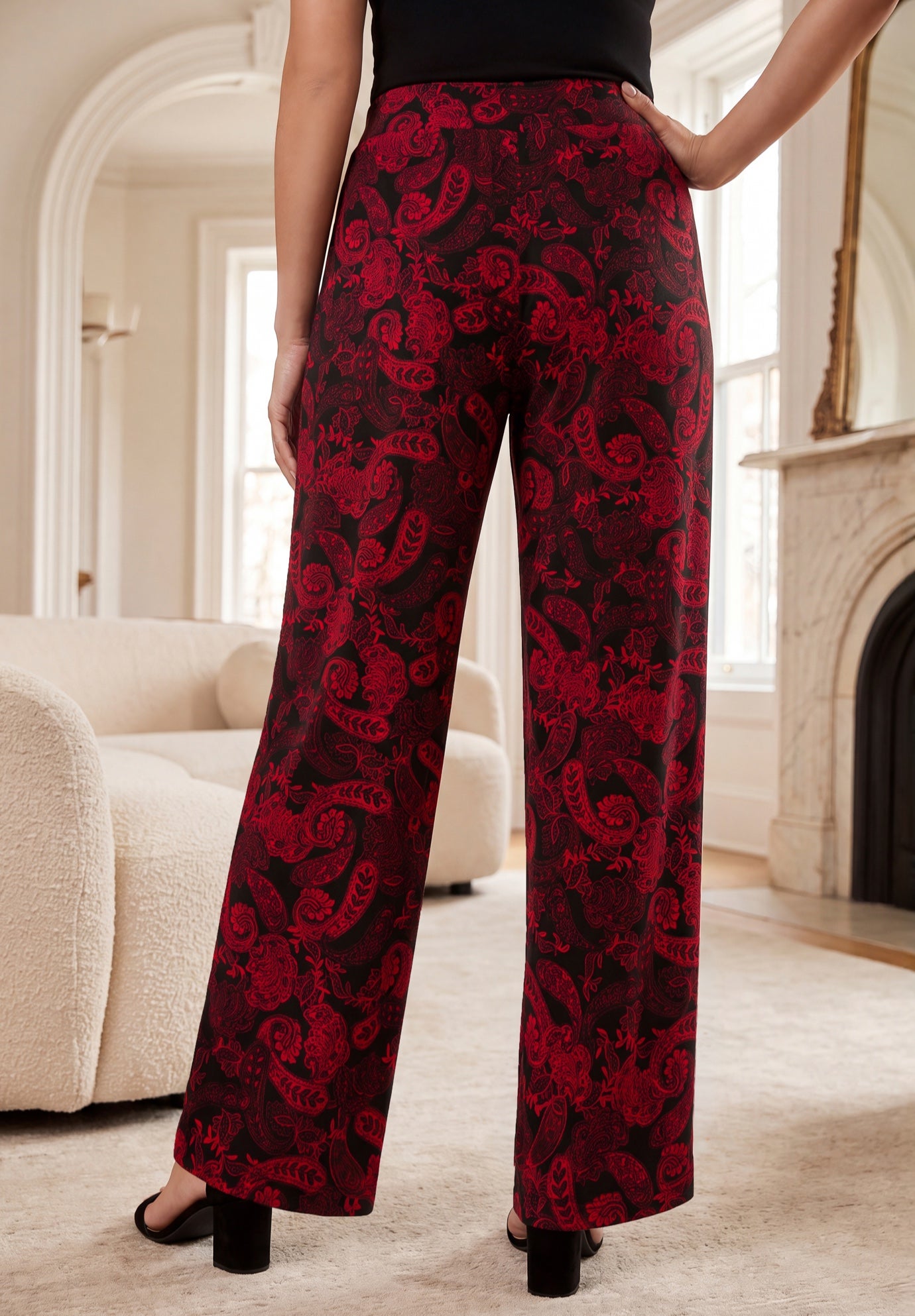 Stretch Knit Wide Leg Pant image number 1