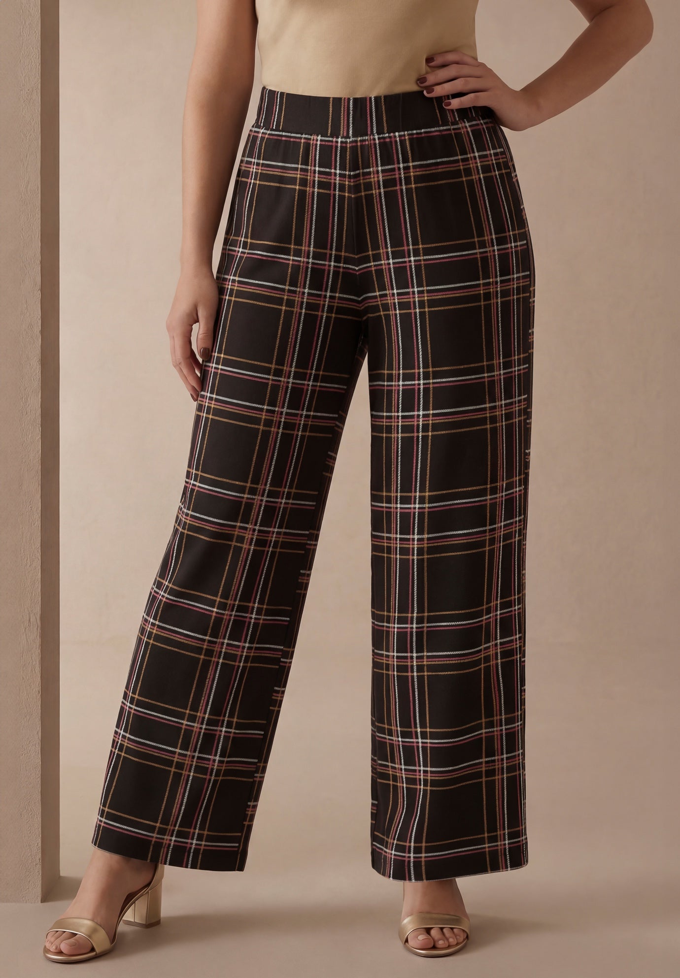 Stretch Knit Wide Leg Pant image number 0