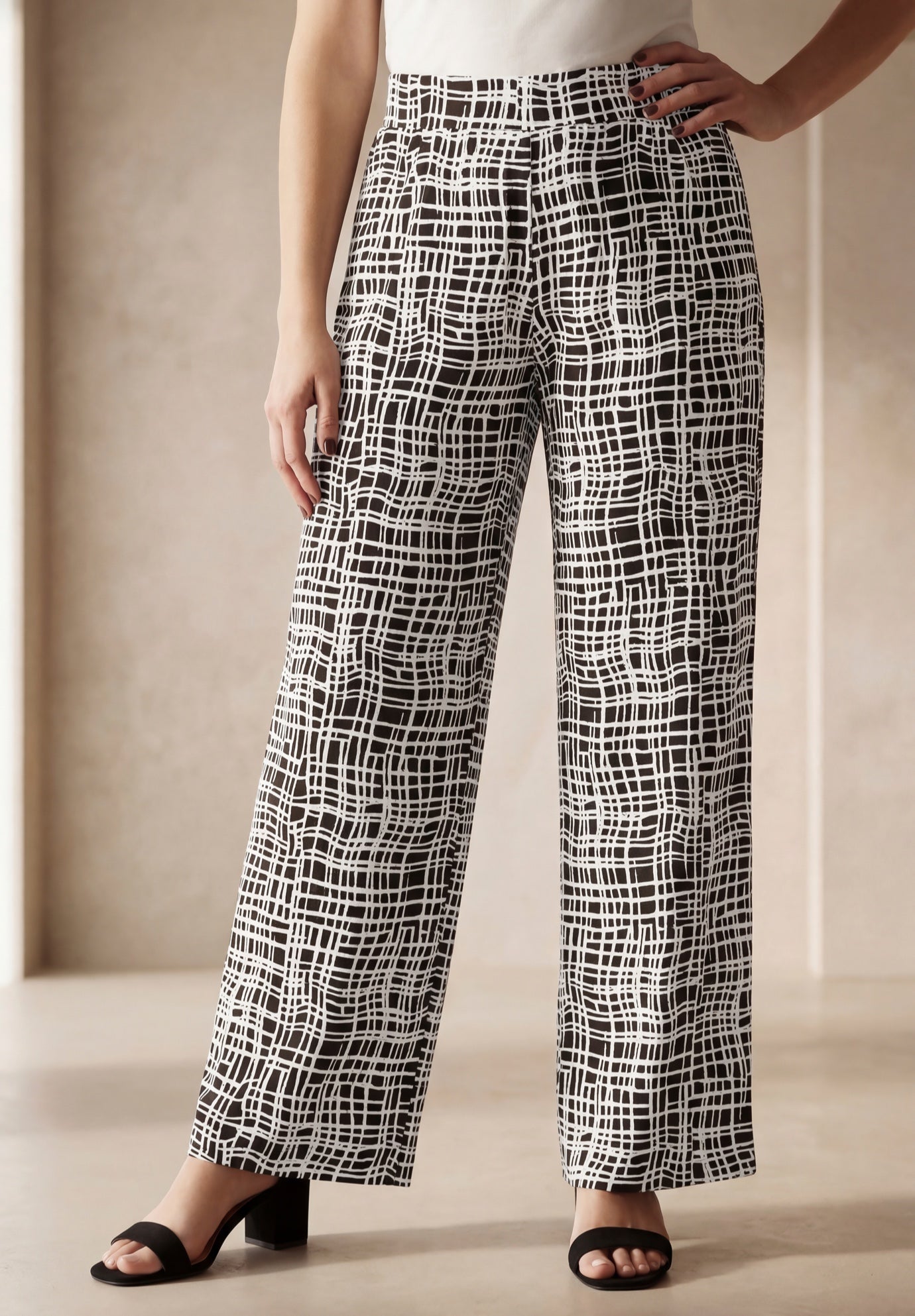 Stretch Knit Wide Leg Pant image number 0