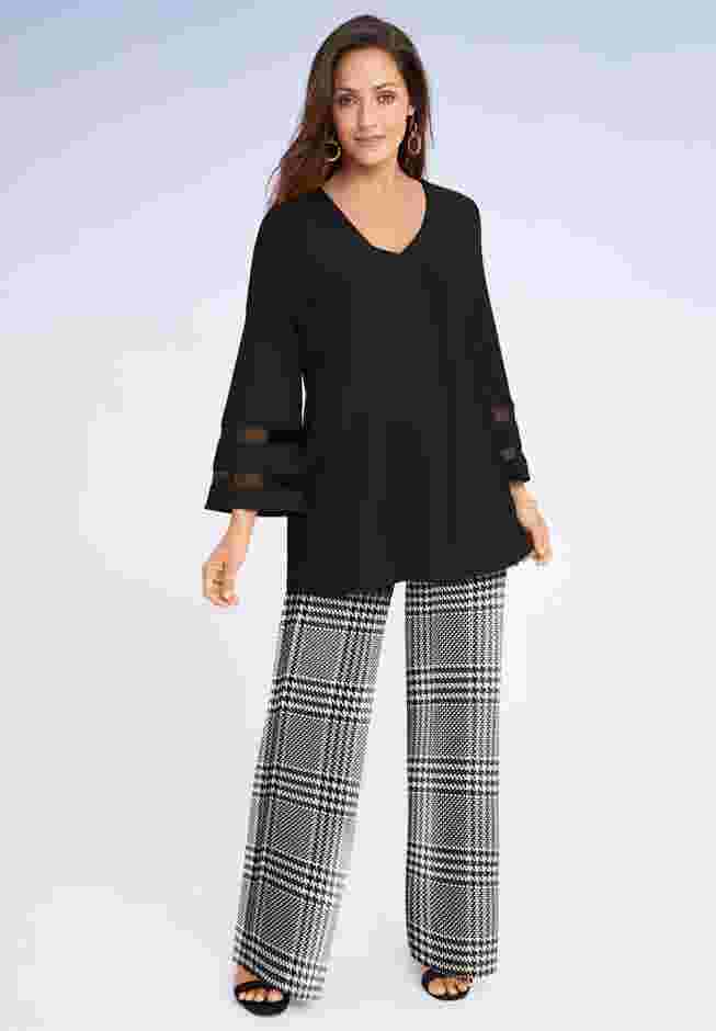 Stretch Knit Wide Leg Pant image number 0